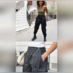 @karenbritchick × The Drop-Women’s Belted Cargo Pants, Contrast stitch, EUC